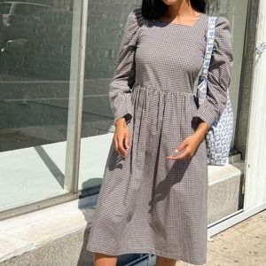 SOLD Lisa Says Gah gingham midi dress size L